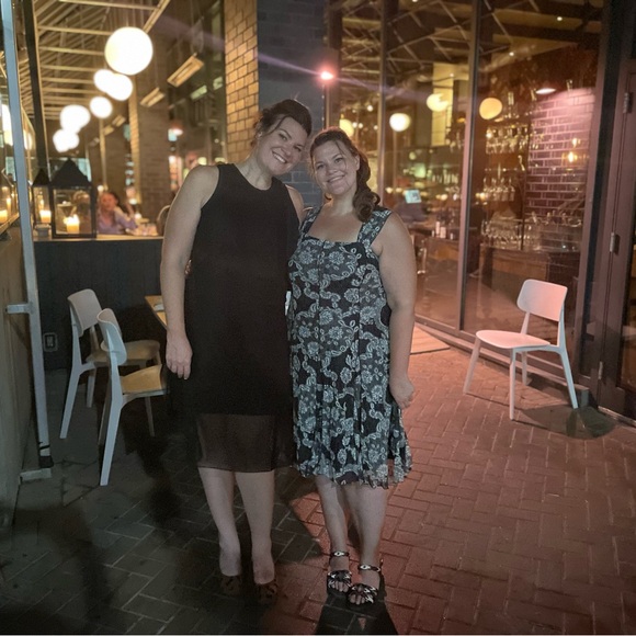 Black floral lace strapless dress - Picture 5 of 5